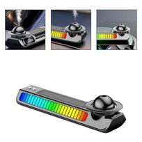 Car Air Freshener Dynamic Sound Pickup Light Solar Aromatherapy Smart Spray Parking Number Plate Auto Accessories CHINA gray