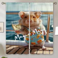 Let's Drink Kitchen Curtains House Room Window Blinds Home Interior Curtains Salon 2 Pieces Chiffon Curtain for Quarto Partition W50xH70cmx2pcs-CL