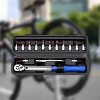 16 Pieces 1/4'' Bike Torque Wrench Kit Multifunctional Bicycle Repair Tool