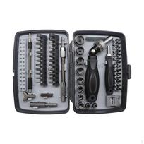 Ratcheting Screwdriver Wrench Handle with Case Portable Screw Driver Tool for Computer gray