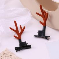 2pcs/Pair Christmas Glowing LED Antlers Hairpin Elk Red Headband Antlers Children Hair Accessories Headbands for Women Xmas Gift Antler ruda