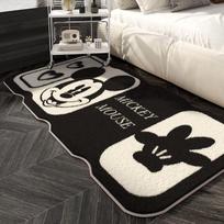 Carpet Bedroom Bed Blanket Sleep and Sit Wash and Rub Black Thickened Plush Room Bay Window Floor Mat 60 * 160cm