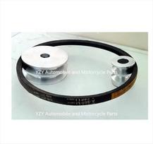 Type A, double-slot V-belt pulley,40mm 60mm 80mm 100mm aluminum V-belt pulley, 10mmPU belt 1PCS CHINA