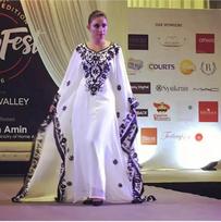 Hand Work Dress Islamic Stylish Long Moroccan Dubai Farasha Kaftan Gown Abaya XS balta/juoda