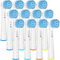 12 vnt. jautrių dantų šepetėlių galvučių, skirtų „Oral-B“ dantų šepetėlių galvutėms Advance Power/Pro Health elektrinių dantų šepetėlių galvutėms 12Pcs Toothbrush Heads
