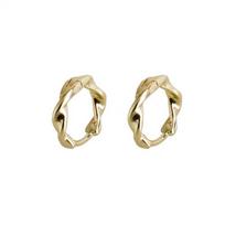 Dongdaemun Women's Sleep-Friendly Geometric Mobius Earrings Pair auksas