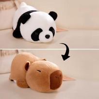 Turn Panda Doll Into Doll Internet Celebrity Plush Toy Throw Pillow Capybara Jungu Doll Girl's Birthday Gift 24cm juoda