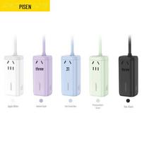 PISEN 20W Compact Multi-Port Charger Extension Cord for Home or Office Star Ocean Blue
