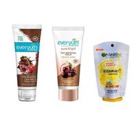 Everyuth Įdegio šalinimo rinkinys Chococherry šveitiklis ir Įdegį šalinanti veido kaukė 50g - (Pasiūlymų paketas su Bright Complete veido prausikliu 25g)