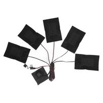 5 viename elektrinė liemenė, audinys, šildymo pagalvėlė, 3 pavarų temperatūros reguliavimas, USB šildymo pagalvėlė, vandeniui atspari black