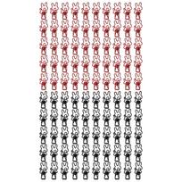 100Pcs Bunny Binder Clips Hollow Out Strong Metal Multi Purpose Small Paper Clips for Bags Clothes brown