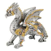 Mechaninė Steampunk Drakono Skulptūra Dekoratyvinė Dervos Drakono Statula Miegamiesiems Biurams