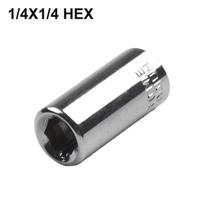 1 * Konverterio adapteris ir kiti įrankiai Elektrinio grąžto galvutė Veržliaraktis 1/4x1/4 Hex