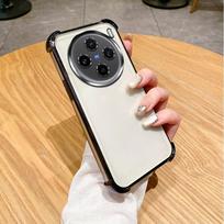 Dėklas vivo X200 Pro mini, Dangtelis vivo X200 Pro mini V2405DA, Telefono dėklas, Minkštas buferis, Smūgiams atsparus apsauginis dangtelis, Skaidrus galvanizuotas vivo X200 Pro mini white