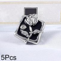 5 vnt.auksinės, pažangios išvaizdos rožės sagos, madingos, su kalnų krištolu, elegantiškos, metalinės, drabužių dekoracijos, sidabrinės 18mm