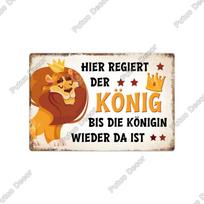 Decor 1pc German vintage metal tin sign, wall Art Deco family farmhouse office cafe Coffee shop, Gifts for friends 7.9x11.8 inches
