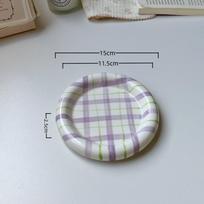 Internet celebrity Dudu plate round ceramic plate high value  ins style cake dessert afternoon tea western