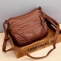 Aukštos kokybės rankinės Crossbody Woman Messenger Bags ruda