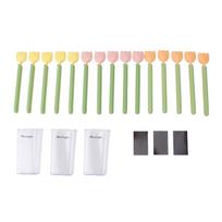 15pcs Tulip Magnet Sealing Clip Multi Functional Food Freshness Bag Clip with Storage Box for beige