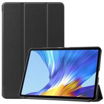 Huawei MatePad 10.4 Custer rašto vienspalvis planšetės horizontaliai atverčiamas odinis dėklas su trifoldžiu laikikliu ir užmigdymo / pažadinimo funkcija juoda