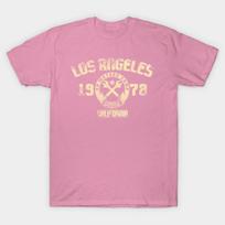 T Shirt Women Los Angeles 1978 California Harajuku Print Kawaii Tshirt Summer Short Sleeve Female T-Shirt Top Tee S rožinė