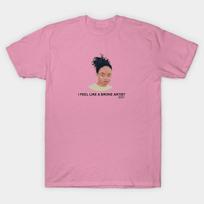 T Shirt Women Feel Like Broke Artist Harajuku Print Kawaii Tshirt Summer Short Sleeve Female T-Shirt Top Tee S rožinė