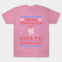T Shirt Women Shar Pei Christmas Gift T Shirt For Dog Lovers Harajuku Print Kawaii Tshirt Summer Short Sleeve Female T-Shirt Top Tee S rožinė