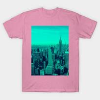 T Shirt Women York Blue Shades Harajuku Print Kawaii Tshirt Summer Short Sleeve Female T-Shirt Top Tee S rožinė