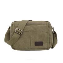 Vyriška retro drobės paštininko krepšys – Aukštos kokybės, nišinio dizaino sportui ir laisvalaikiui armijos žalia spalva