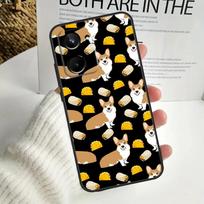 Cartoon Corgi Dog For Realme 12 Pro Plus 11 10 9 C67 C55 C53 C35 C33 C30 C25s C21Y C15 GT3 GT5 GT Neo 5 Case Realme C21 white