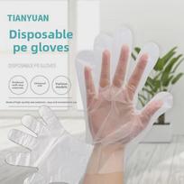 100 vnt. Stori, permatomi PE plastikiniai vienkartiniai pirštinės grožiui, maitinimui ir maisto tvarkymui Thin 100pcs (0.4g each)