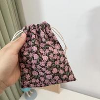 Mini 14 *16cm Drawstring Storage Bag for Travel Underwear Socks Distribution Bag Floral Print Cosmetics Organization Bag 16*14cm
