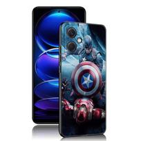 Captain America Black Silicone Phone Case For Xiaomi Redmi Note 10 11 11S 12 13 4G 8 9 11T Pro 5G Plus 8T 9S 10S 12S Redmi Note 8 Pro