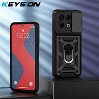 KEYSION Shockproof Armor Case for TECNO Spark 30 Pro Slide Camera Lens Protection Ring Stand Phone Back Cover for Camon 30S Pro for Spark 30 Pro juoda