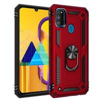 Kickstand Ring Holder Case Cover for Samsung Galaxy M32 M30S M31 M21 A21S A12 A32 A42 A52 A72 A22 S21 S20 A31 A41 A51 A71 5G For Samsung S20 FE raudona