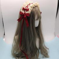 Mielas kaspinas, saldi lolita, nėriniai, gėlė, plaukų lankelis, anime, tarnaitės, cosplay, galvos juosta, galvos apdangalas, aksesuaras, rankų darbo, didmeninė prekyba