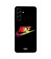 Case - Maniacase - Samsung Galaxy A56 - Silicone - Flexible - Colorful Nike logo juoda