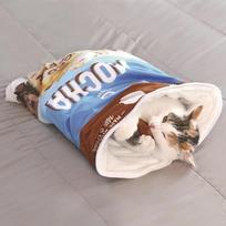 Cat Sleeping Bag Soft Cat Bed Comfortable Kitten Puppy Pocket Quilt Bed Closed Warm Cat Sack with Cat Toy Foldable Cat Nest