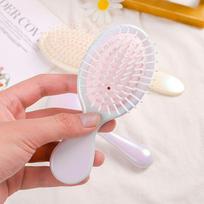 Portable Macaron Air Cushion Massage Comb for Students - Compact Beauty Hair Tool