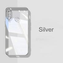 Prabangus dengtas rėmelis Skaidrus dėklas Huawei P30 Lite P20 P40 P50 Pro Mate 20 P 30 Silikoninis Skaidrus Galinis Dangtelis P30lite P30pro Nova 4e sidabras