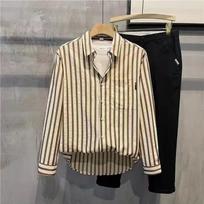 Men's Hong Kong Style Casual Workwear Jacket - Long-Sleeved, Loose Fit for Spring and Autumn XL chaki