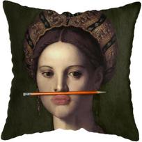 Classical European Fun Figures Painting Pillow Covers Cushion Cover Home Decoration Funny Figure Blowing Bubbles Pillow Covers 450x450mm