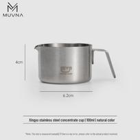 MUVNA Murwina Itališka Xingyu Nerūdijančio Plieno Espresso Puodelis, 100ml su Skale. gray