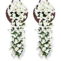 2pack/lot Artificial Hanging Flowers Realistic And Vibrant Colors For Any Space Easy To Clean balta