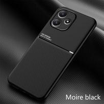 For Xiaomi Poco M6 Pro 5G Shockproof Case Magnetic Car Holder Leather Silicone Case Poco M6 4G Phone Fundas for Poco M6 Pro 4G Poco M6 Pro 5G black