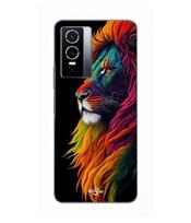 Case For Vivo Y76 5G Majestic Lion Colorful Maniacase juoda