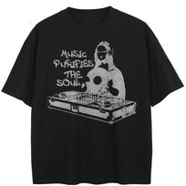Streetwear Music DJ Graphic T-Shirt Cotton Tshirt Unisex Tops Tees Summer Short Sleeves T Shirt S juoda