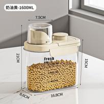 Grains Sealed Jar Plastic Food Storage Containers Transparent Moisture-Proof Rice Bucket Cereals Dispenser for Kitchen Organizer