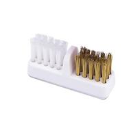 Nail Drill Bit Cleaning Brush Copper Wire Remove Dust Cleaning Case Soft Hard Drill Grinding Head Brush Cleaner Nail Art Tools brown