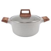 Dvigubos ausies sriubos puodas, apsaugantis nuo prilipimo, greitai įkaistantis, matomas, elegantiškas, universalus olandų krosnelė su dangčiu Soup Pot 24cm/9.4in